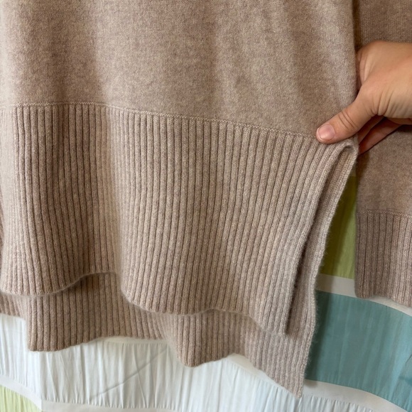 Kenar Cashmere 100% Sweater Cowl Neck Cream Sz Large - Picture 5 of 9